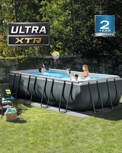 RectangularUltraXTR®FrameAboveGroundPoolwithSandFilterPump-18'x9'x52"