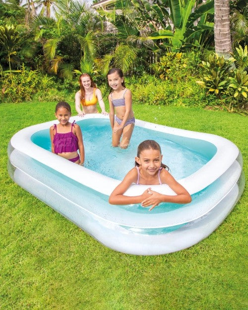 SwimCenter®InflatableFamilyPool-Transparent/Blue