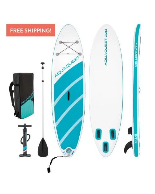 10'6"AquaQuest®320InflatablePaddleBoardPackage