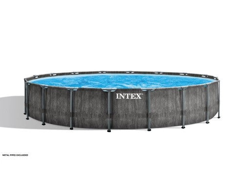 10092EH,18'x48"RoundPrismFramePoolLiner-greywood(Discontinued)