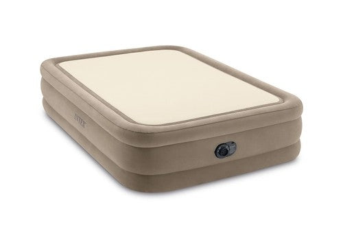 20"QueenDura-Beam®DeluxeThermaluxAirMattresswithBuilt-InElectricPump-Tan