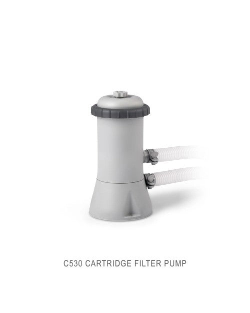 C530KrystalClearCartridgeFilterPump,Grey-530GPH