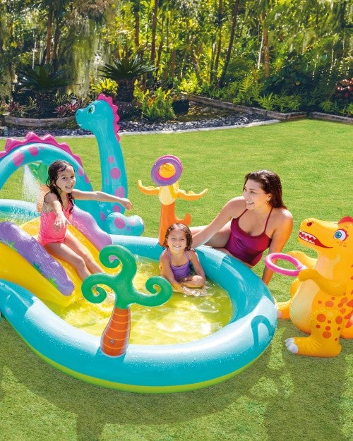 DinolandInflatablePlayCenterwithSlide