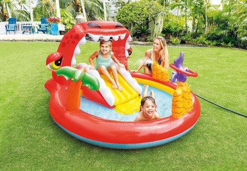 HappyDinoInflatablePlayCenterwithSlide