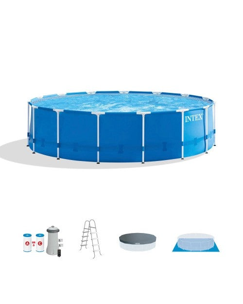 MetalFrame15'x48"AboveGroundPoolwithFilterPump