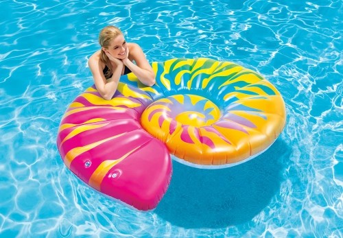 RainbowSeashellInflatablePoolFloat