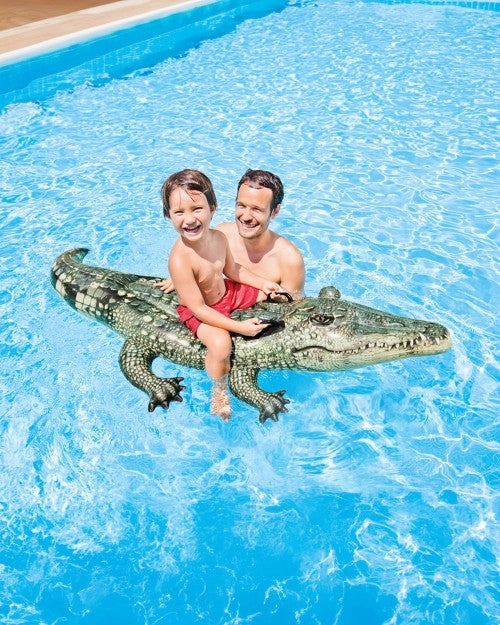 RealisticGatorRide-OnInflatablePoolFloat
